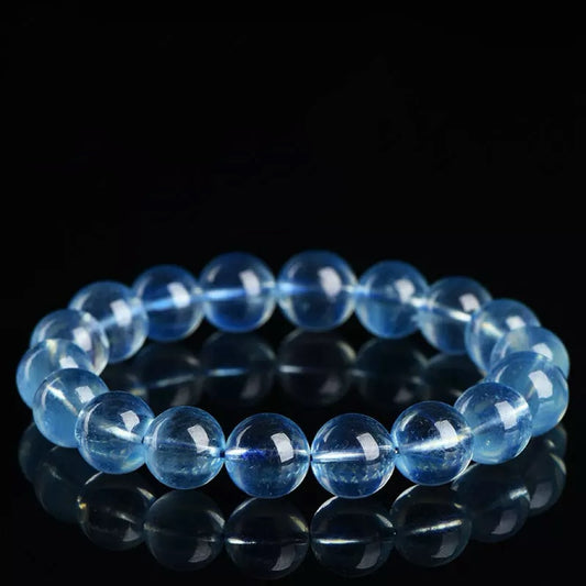 Deep Sea Whispers Natural Aquamarine Bracelet – Communication, Confidence, Protection & Water Energy Balance